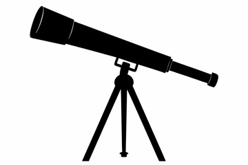 Telescope Silhouette SVG, Vector Silhouette Of Telescope

