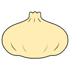 tasty dumpling illustration hand drawn isolated vector