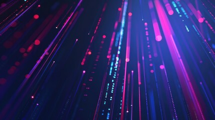 Obraz premium Abstract Neon Lights, Digital Art