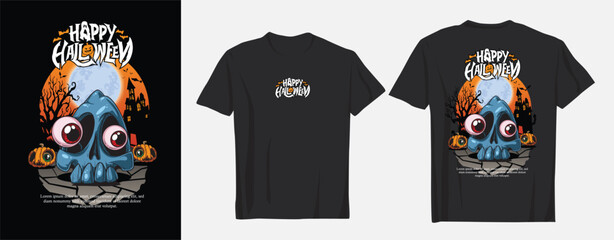 Happy Halloween T shirt design illustration vector file