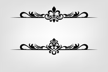 Classic Vintage Baroque Victorian Frames Separator Elements Classic Wedding Invitation