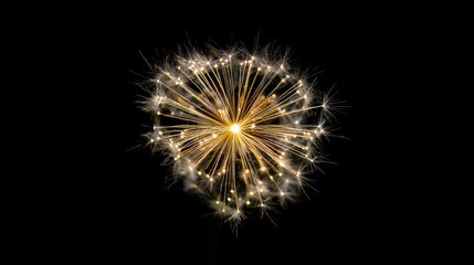 Fototapeta premium bright white and gold fireworks at new year with copy space comeliness