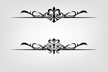 Classic Vintage Baroque Victorian Frames Separator Elements Classic Wedding Invitation