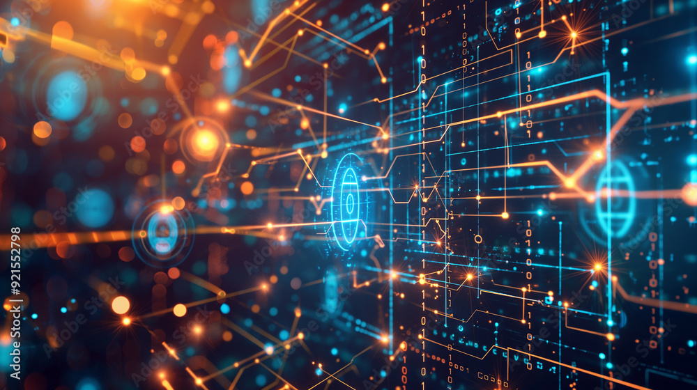 Aufkleber concept of data encryption with a visual representation of data being transformed into an encrypted 