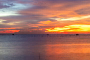 
Sky in the evening at Saphan Mai, Chonburi Province