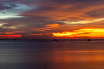 Obraz premium Sky in the evening at Saphan Mai, Chonburi Province