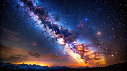Captivating night sky filled with stars and the Milky Way galaxy , Night, sky, stars, celestial, marvel, Milky Way, galaxy