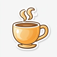 Hot Cup of Coffee with Steam