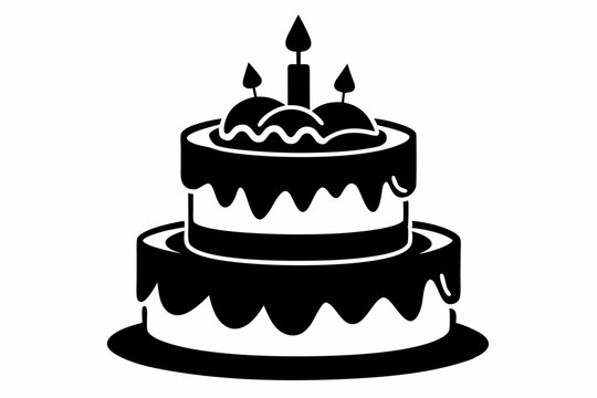recommend clip art: 
                    Birthday cake vector silhouette, birthday cake icon
                    