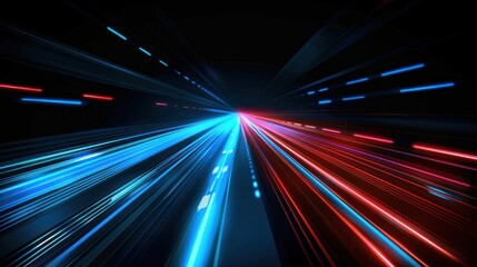 Obraz premium Abstract Speed Lines in Red and Blue