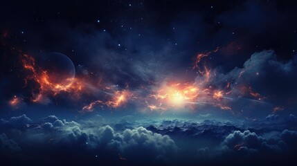 beautiful space, galaxy background