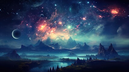 beautiful space, galaxy background