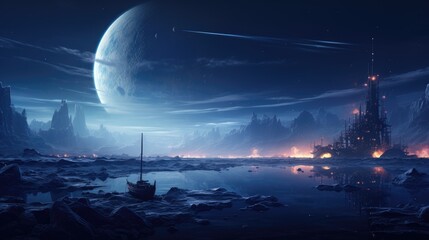 Fototapeta premium beautiful space, galaxy background