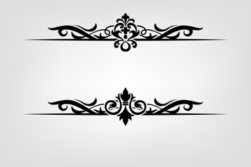 Fototapeta premium Classic Vintage Baroque Victorian Frames Separator Elements Classic Wedding Invitation