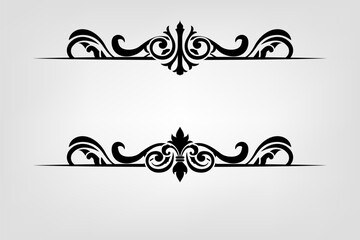 Classic Vintage Baroque Victorian Frames Separator Elements Classic Wedding Invitation