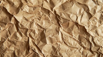 Naklejka premium Crumpled Brown Paper Texture
