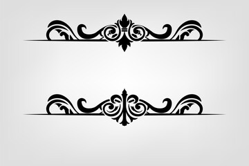 Classic Vintage Baroque Victorian Frames Separator Elements Classic Wedding Invitation