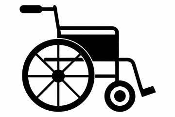 
Silhouette of wheel chair vector illustration, wheel chair icon

