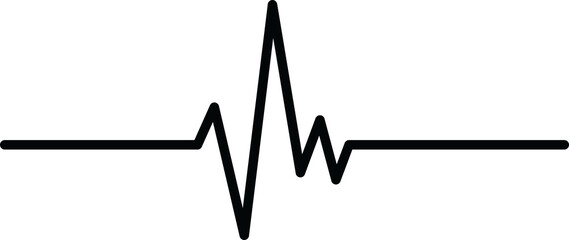 Brutalism Heart Beat Symbol PNG on Transparent Background, Heart Beat Line Icon, Heartbeat Line Icon, Healthy Pulse Rhythm Linear Pictogram, Emergency Cardiac Diagnosis.