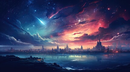 beautiful space, galaxy background