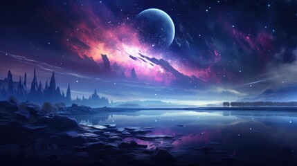 beautiful space, galaxy background