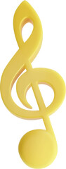 Obraz premium A golden treble clef symbol, a classic symbol of music.