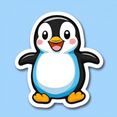 Obraz premium Cute Cartoon Penguin Illustration