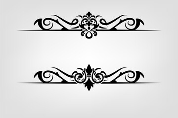 Classic Vintage Baroque Victorian Frames Separator Elements Classic Wedding Invitation