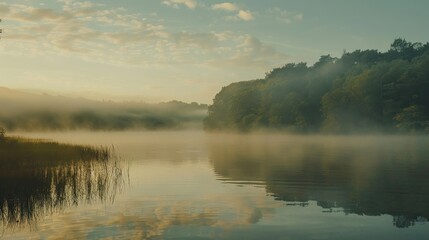 Fototapeta premium A traditional hymn being sung by a lake at dawn