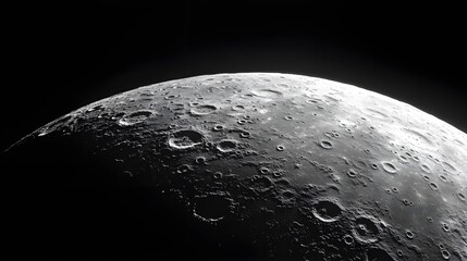 Detailed Close-Up of the Moon’s Surface Texture.