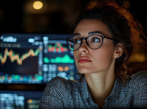 Businesswomen and financial analyst. AI generative.