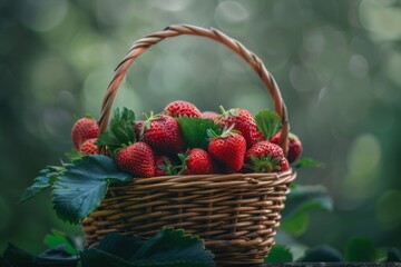 A basket full of summer’s bounty: strawberries at their peak generative ai