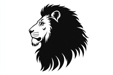 Obraz premium Majestic Lion Head Silhouette