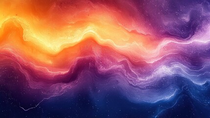 Abstract Swirling Nebula with Glittering Stars