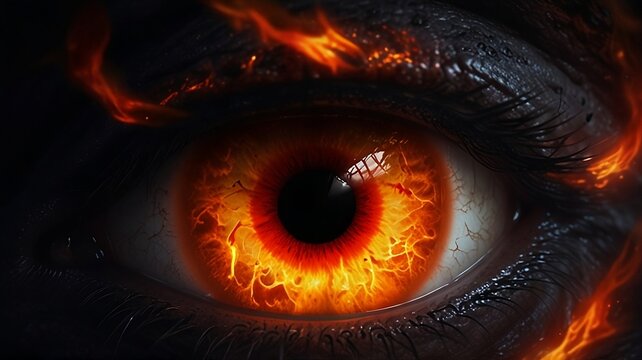 A majestic sathan eye Generative Ai.