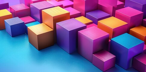 Fototapeta premium Abstract Colorful Cubes
