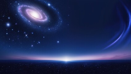 sky with views of galaxies and nebulae