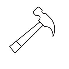 Hammer icon vector, Vector graphic simple flat black trendy style illustration on white background..eps