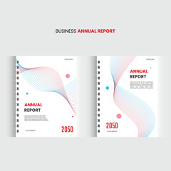 Annual report business cover book collection template design