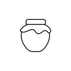 Honey jar icon, Vector graphic trendy style illustration for web and app on white background..eps