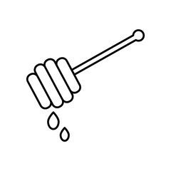 Honey dipper icon, Vector graphic simple linear illustration for web and app on white background..eps