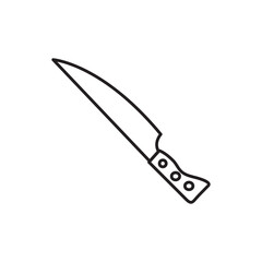 Knife icon. Outline illustration simple icon for web and app on white background..eps