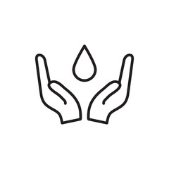 Save water icon. Vector graphic  A drop icon trendy style illustration for web and app on white background..eps