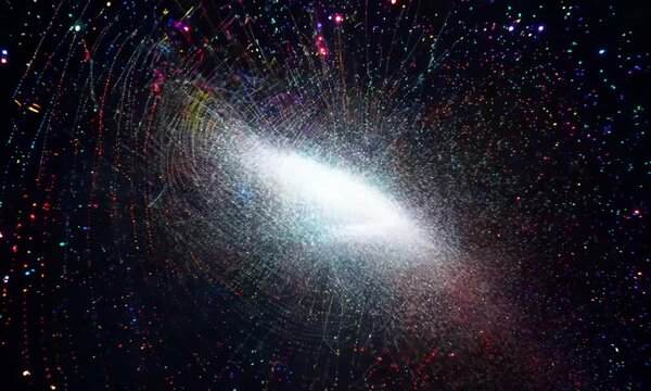 Celestial Galaxy Space Background with Stars and Nebula


