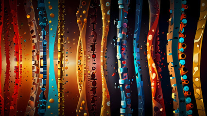 abstract background that portrays the diversity and evolution of genetic material