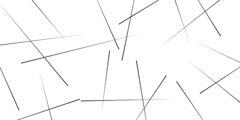 Abstract white background with random black lines, texture. Modern, contemporary art-like illustration.