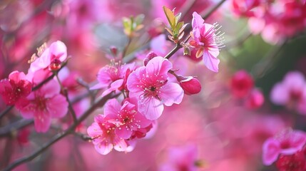 Obraz premium Blossoms in spring bring vibrant colors and renewal to gardens.