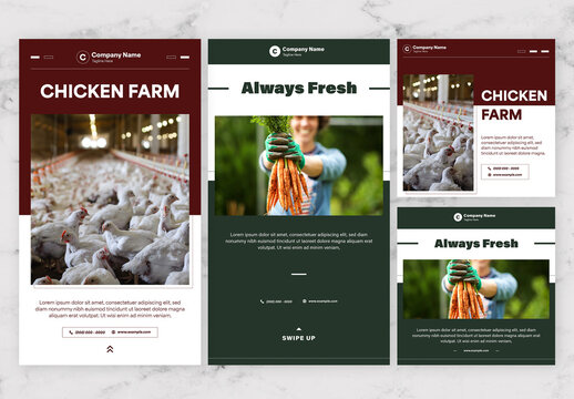 Red And White Modern Clean Story & Post