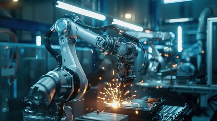 Industrial Robot Arm Welding