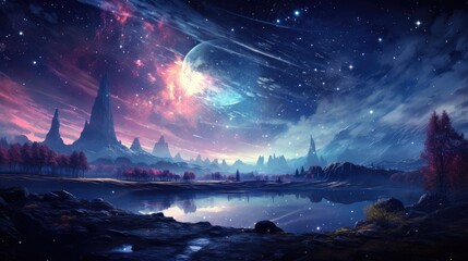 beautiful space, galaxy background